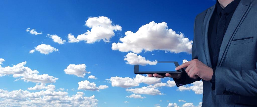 Illustration of cloud computing and data networks